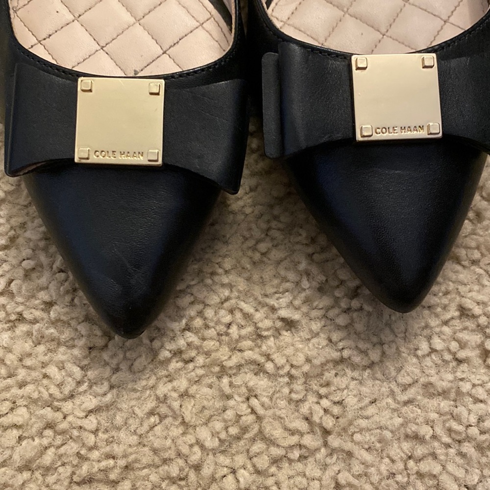 Cole Haan Leather Bow flats